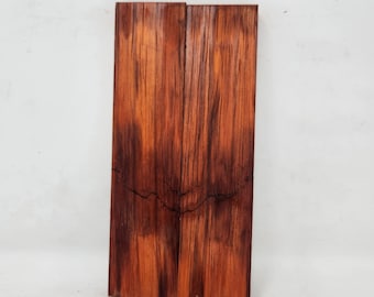Paar stabilisierte Bookmatched natürliche afrikanische Padauk Messerwaagen, Griffschalen, Messermacher Material, Griffrohling AP12 - SOFORT LIEFERBAR