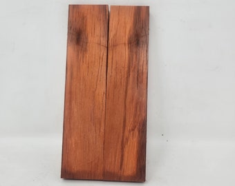 Paar luftgetrocknete afrikanische Padauk Messerwaagen, Griffschalen, Messermacher Material, Griffrohlinge, AP5 - SOFORT LIEFERBAR