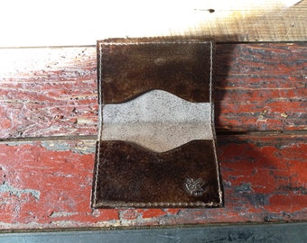 Slim Minimalist Genuine Leather Credit Card Holder Thin Bifold Wallet - READY TO SHIP