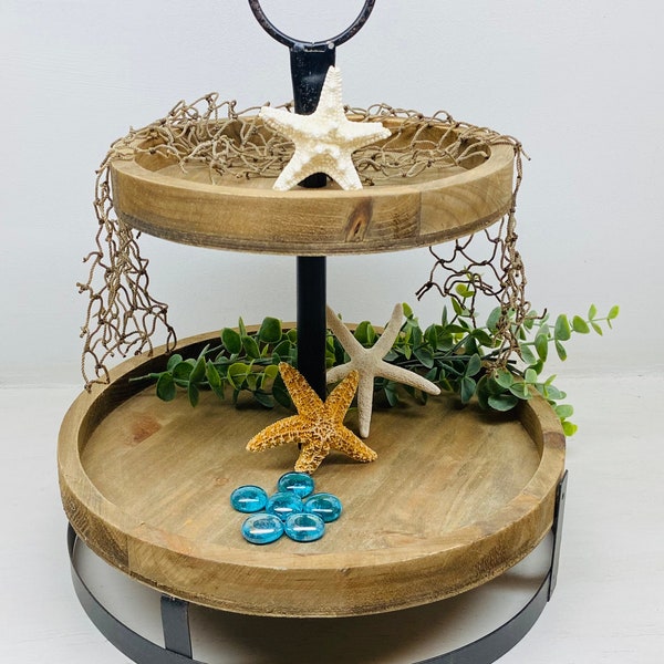 Coastal Tiered Tray Etsy