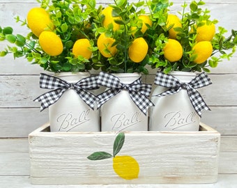 Lemon Centerpiece, Lemon Kitchen Decor, Lemon Bridal Shower, Lemon Weddings, Lemon Home Decor, Lemon Gift