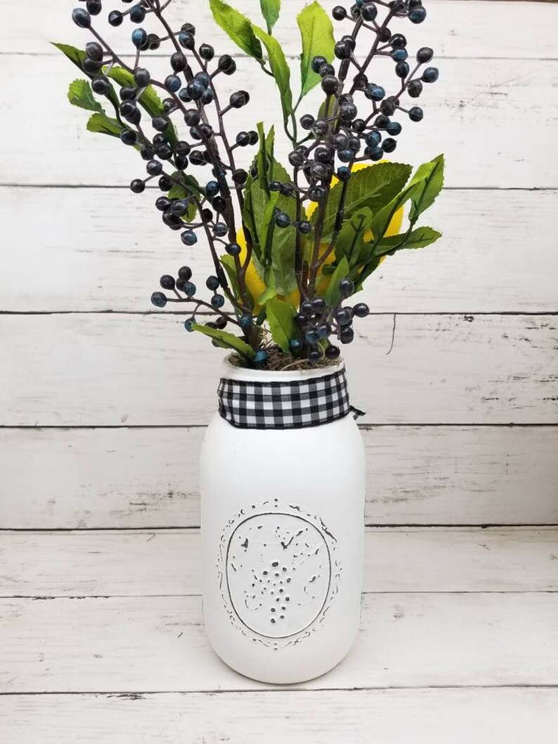 Lemon Centerpiece Lemon Mason Jar Decor Lemon Decor Lemon Etsy