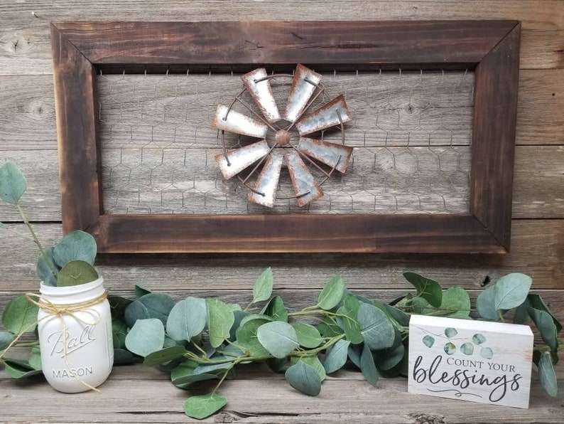 Farmhouse Wall Decor Galvanized Wall Decor Rustic Wall Art Etsy