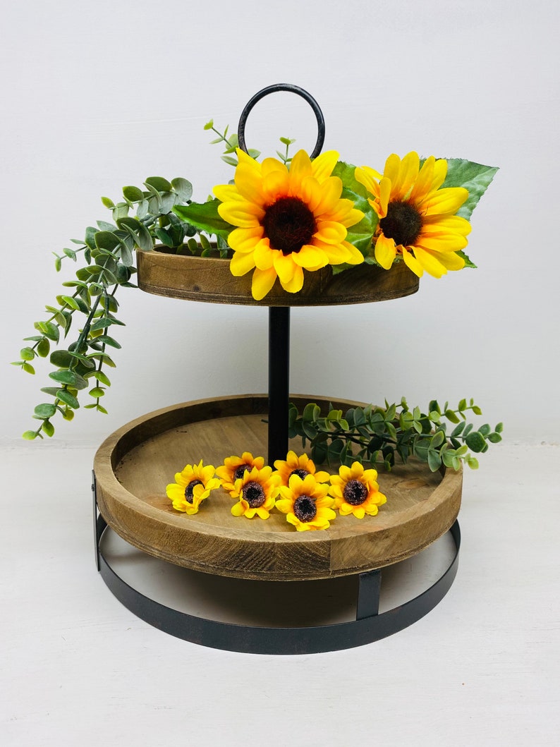 Tier Tray Filler Tier Tray Greenery Tier Tray Decor Etsy