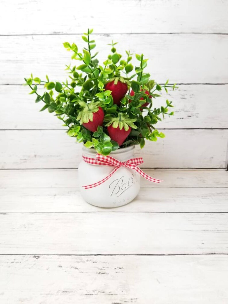 Strawberry Decor Strawberry Kitchen Strawberry Centerpiece Etsy