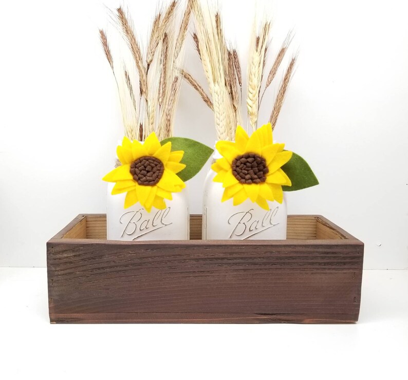 Sunflower Centerpiece Sunflower Kitchen Decor Felt Etsy