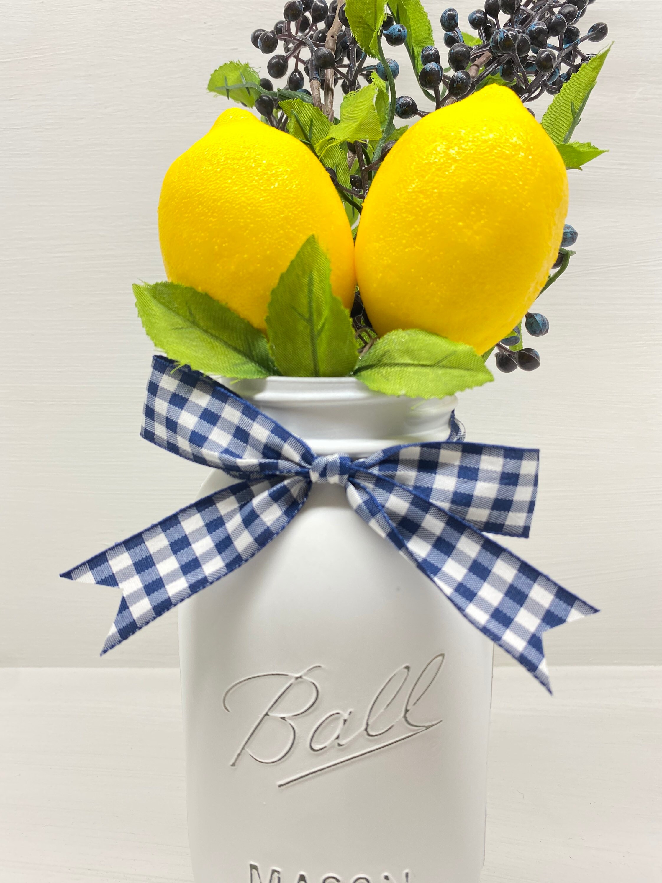 Lemon Centerpiece Lemon Kitchen Decor Lemon Bridal Shower Etsy