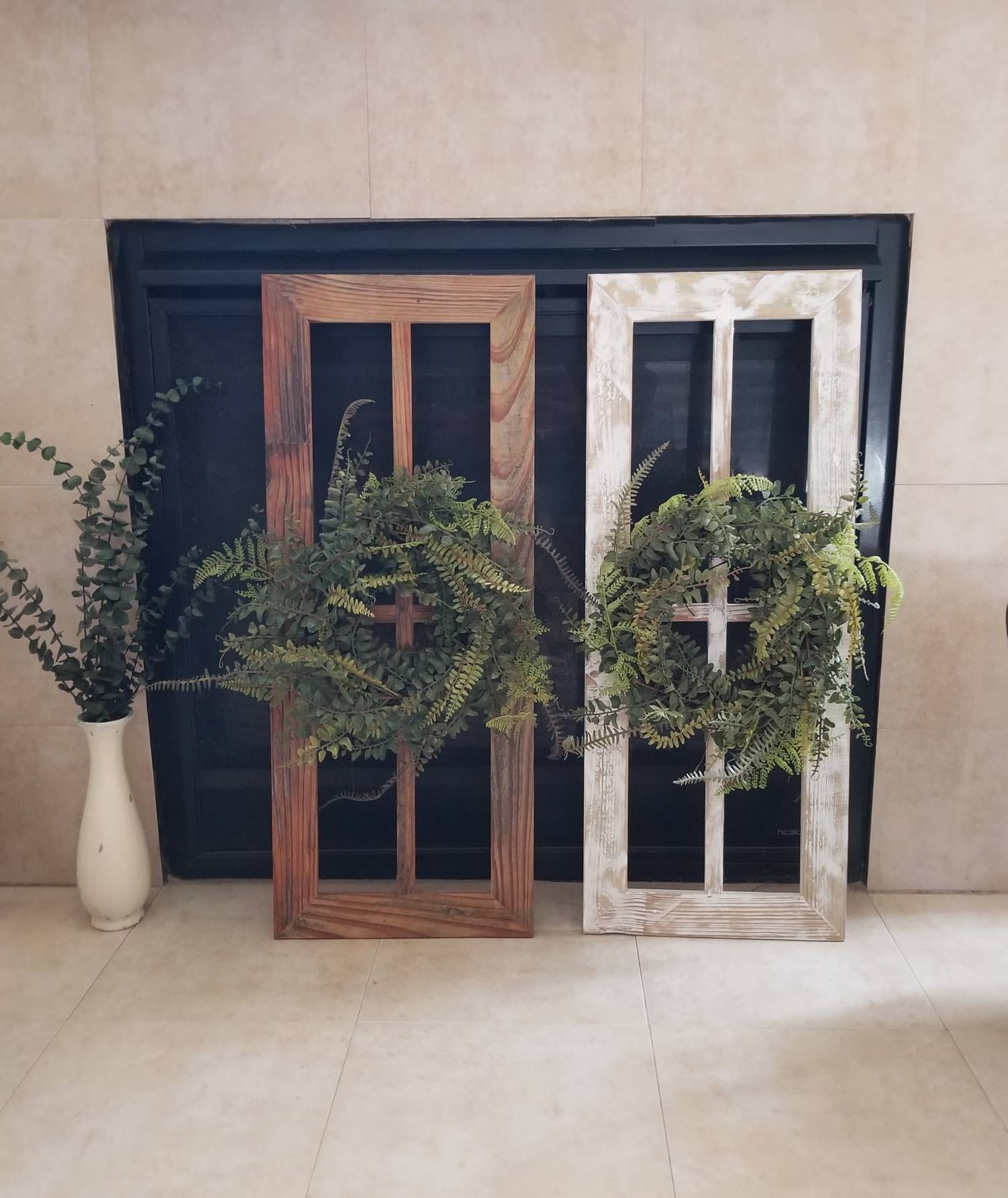 Rustic Window Frame Wall Decor Hanging Window Frames Etsy