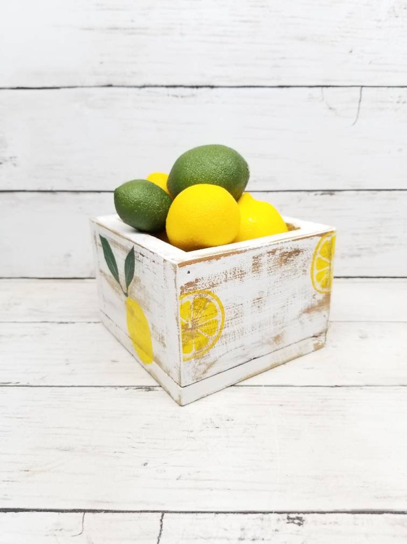 Lemon Centerpiece Lemon Kitchen Decor Rustic Kitchen Decor Etsy