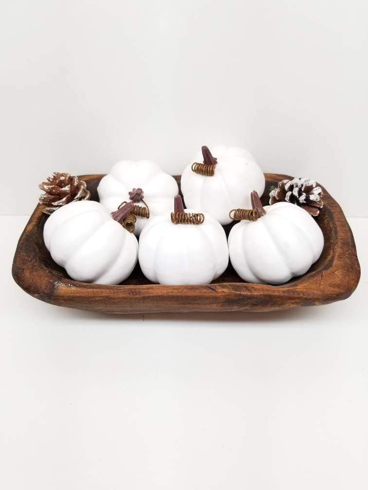 Decorative White Pumpkins for Fall Fall Tray Decor Tiered Etsy