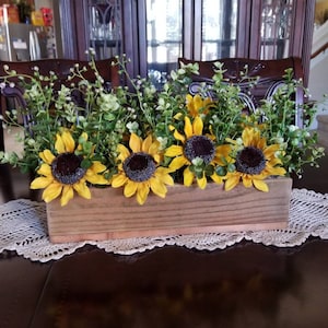 Sunflower Centerpiece, Sunflower Decor, Rustic Centerpiece, Sunflower Kitchen Decor, Sunflower Home Decor, Sunflower Home Decor image 6