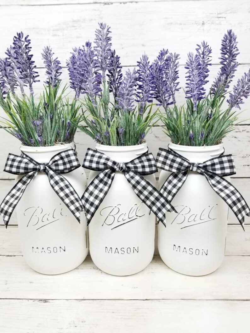 Lavender Farmhouse Decor Lavender Centerpiece Lavender Etsy