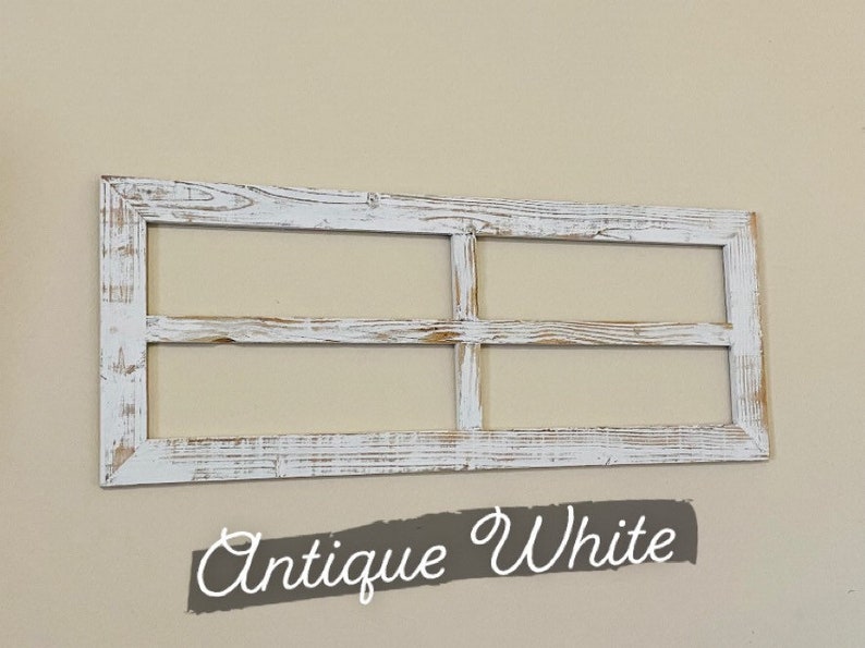 Reclaimed Wood Window Frame: Farmhouse Wall Decor imagem 1