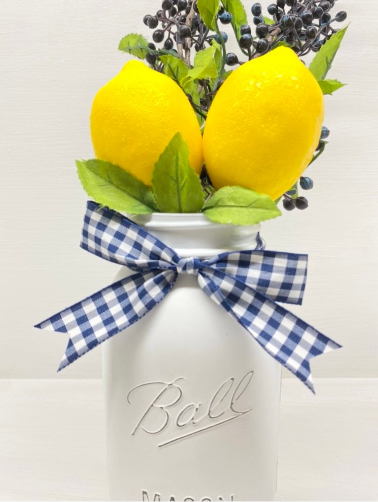 Lemon Centerpiece Lemon Kitchen Decor Lemon Bridal Shower Lemon Home Decor Lemon Weddings