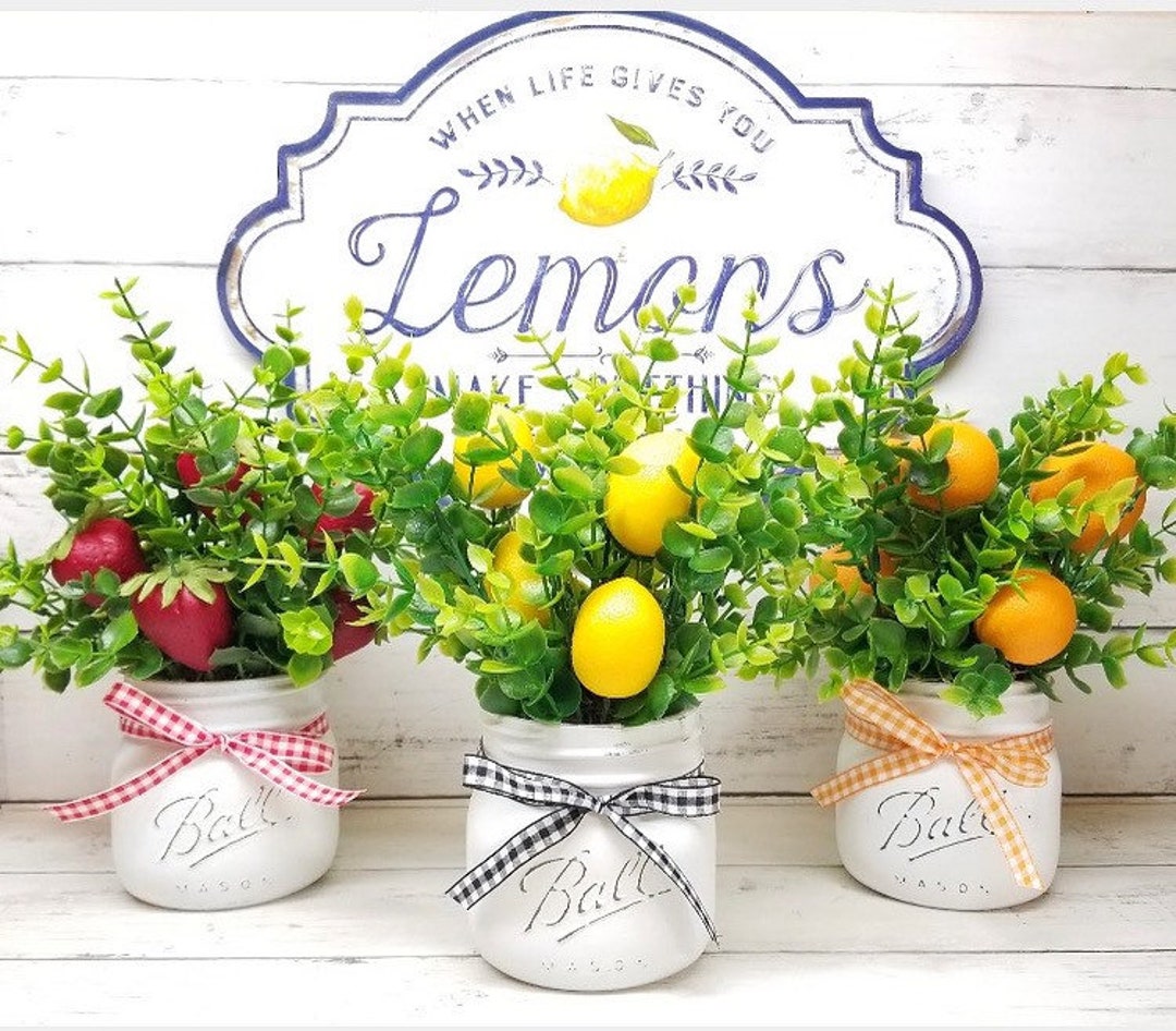 Lemon Decor Tiered Tray Decor Kitchen Tiered Tray Lemon Etsy