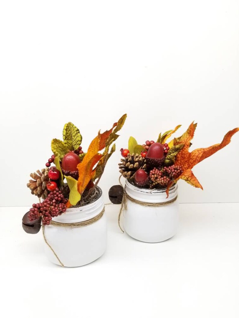 Fall Centerpiece Fall Tiered Tray Decor Mason Jar Etsy