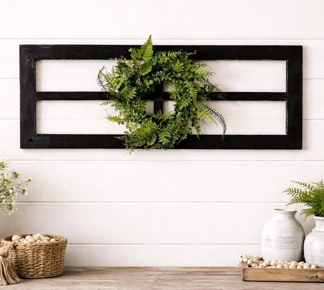 Farmhouse Wall Decor | Rustic Window Frame Wall |farmhouse Decor ...