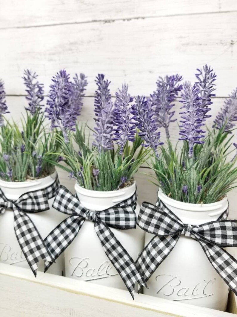 Lavender Farmhouse Decor Lavender Centerpiece Lavender Etsy