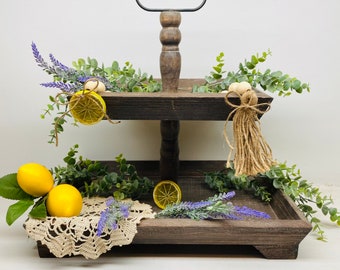 Lemon Tray Filler, Lemon Tiered Tray Decor, Farmhouse Tier Tray Garland, Summer Tier Tray Decor, Lavender Tiered Tray Decor