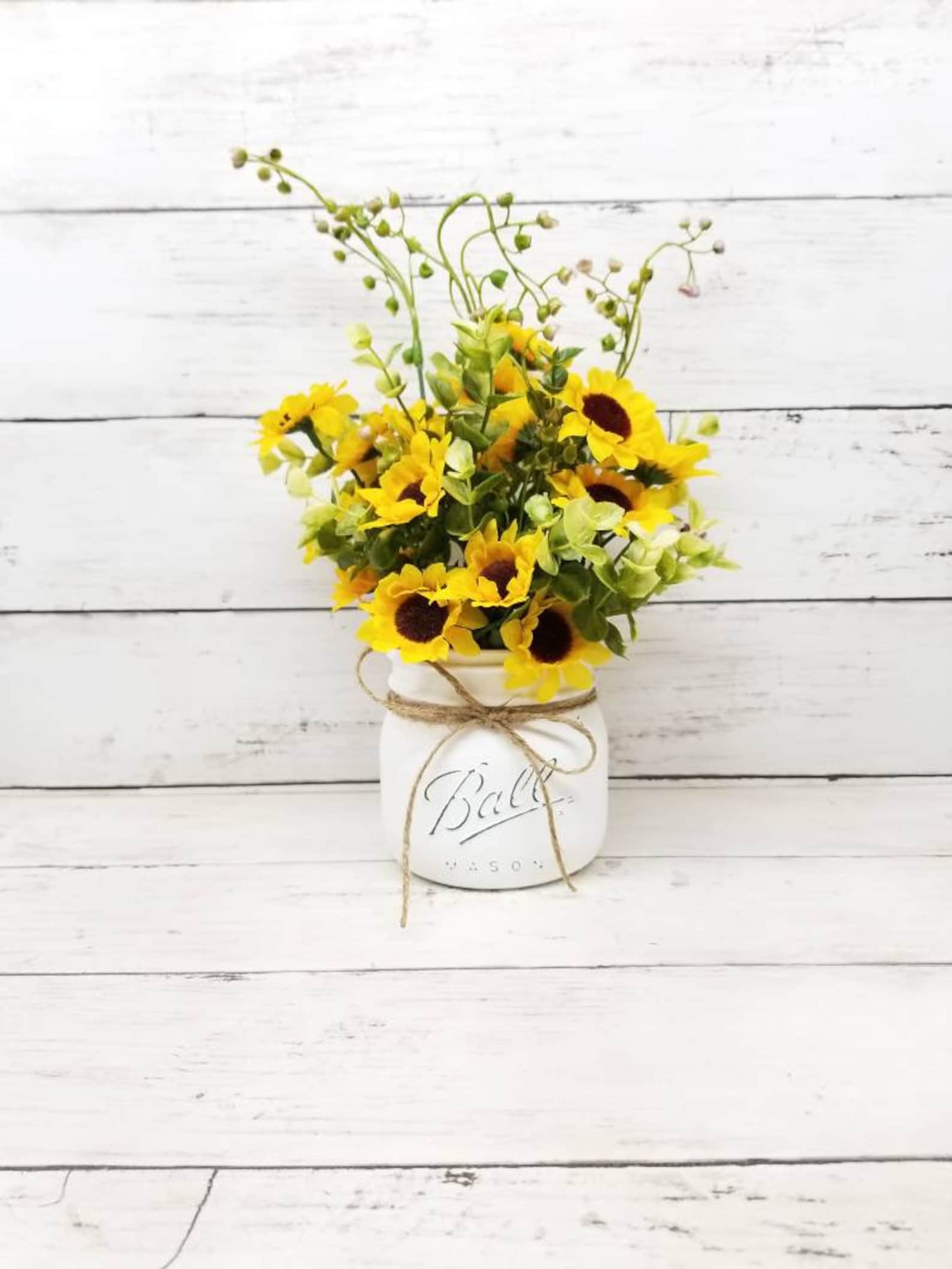 Sunflower Centerpiece Spring Decor Sunflower Spring Etsy