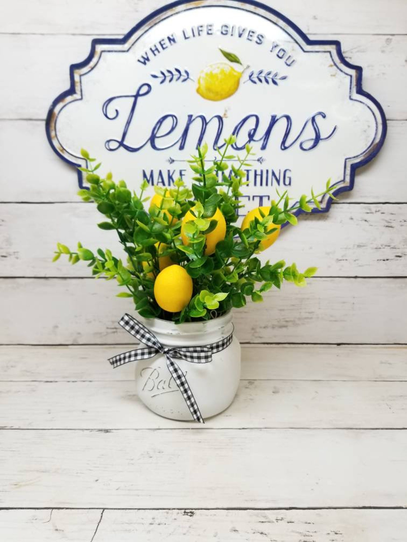 Lemon Decor Farmhouse Lemon Decor Farmhouse Kitchen Decor Etsy