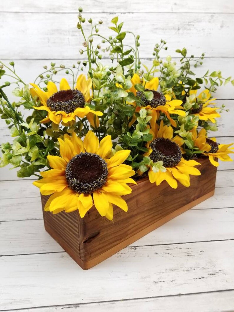 Sunflower Centerpiece, Sunflower Decor, Rustic Centerpiece, Sunflower Kitchen Decor, Sunflower Home Decor, Sunflower Home Decor image 9