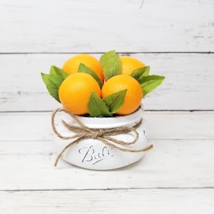 Citrus Fruit Tray Decor, Fruit Decor, Orange Decor Kitchen, Farmhouse Tier Tray Decor, Orange Cutie Party