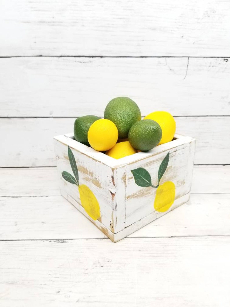 Lemon Centerpiece Lemon Kitchen Decor Rustic Kitchen Decor Etsy