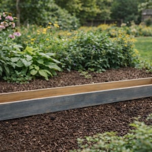 Long Wooden Planter Box | Outdoor Garden Planter | Rustic Farmhouse Planter | Raised Flower Box | Modern Wood Planter image 1