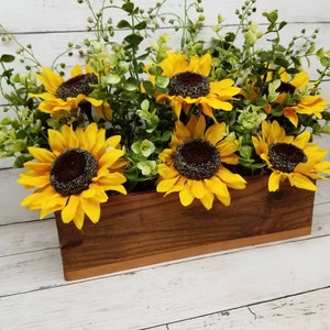 Sunflower Centerpiece, Sunflower Decor, Rustic Centerpiece, Sunflower Kitchen Decor, Sunflower Home Decor, Sunflower Home Decor image 1