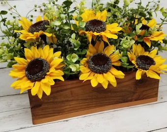 Sunflower Centerpiece, Sunflower Decor, Rustic Centerpiece, Sunflower Kitchen Decor, Sunflower Home Decor, Sunflower Home Decor