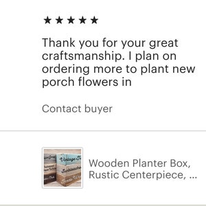 Wood Planter Box, Succulent Planter, Window Box, Rustic Mason Jar Centerpiece, Rustic Wedding, Farmhouse, Wooden Box image 2