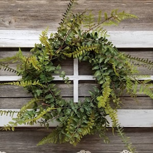 Antique Window Frame, Farmhouse Wall Hanging Decor, Farmhouse Wreath, Farmhouse Wall Decor, New Home Gift