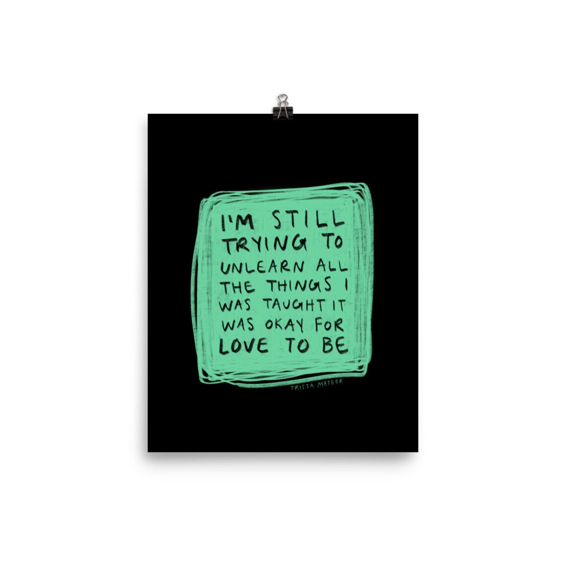 Unlearn Poster Love Quote Wall Art Poetry Decor Etsy