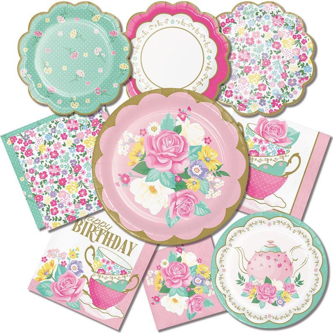 Tea Party Plates Etsy