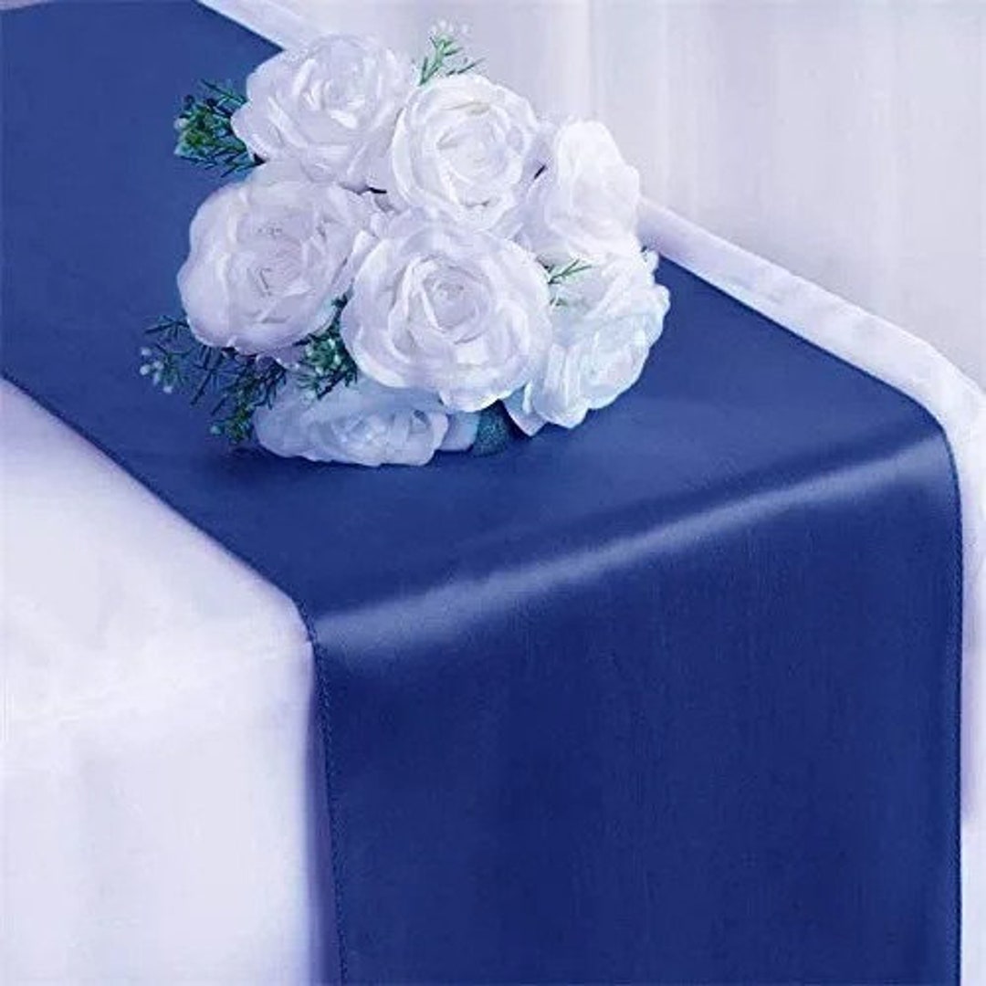 1 Pack Royal Blue Table Runner 12 X 108 Inches Satin wedding Etsy