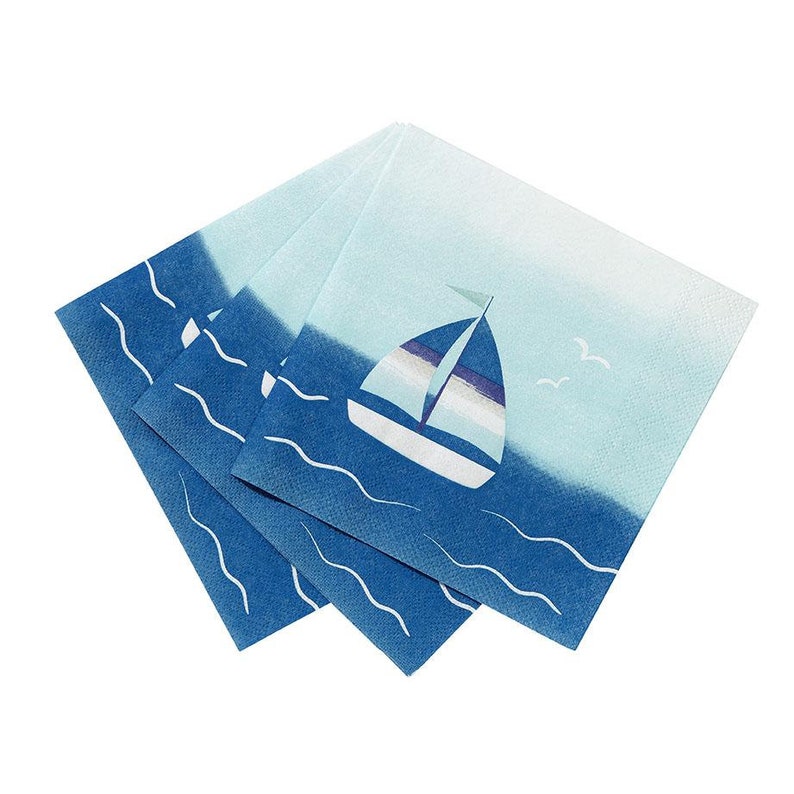 COASTAL BOAT Paper Napkins Each pack contains 20 paper Etsy