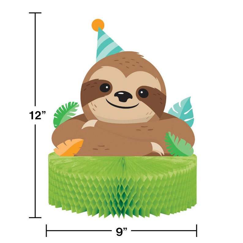 Sloth Birthday Decorations Kit Party Supplies Etsy