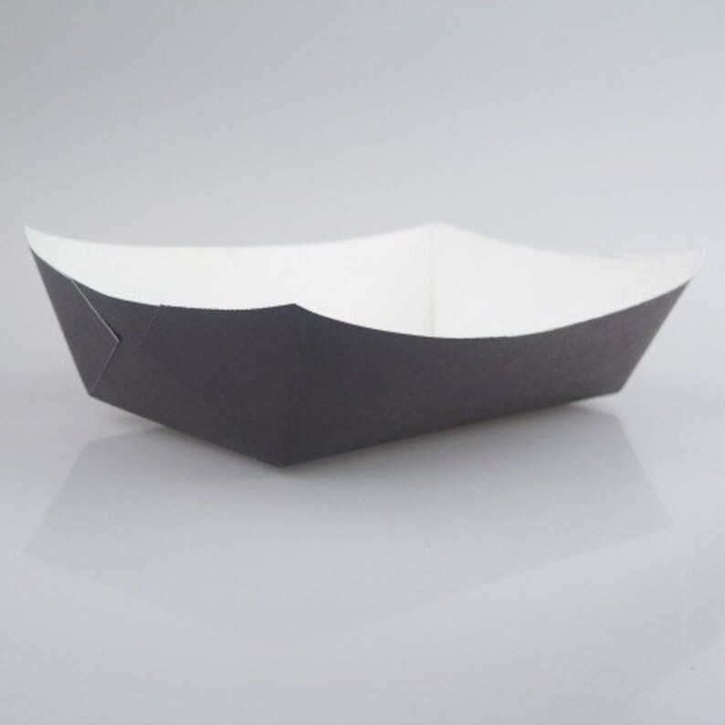 Black Paper Food Boats 50 large boats backyard picnic fun Etsy