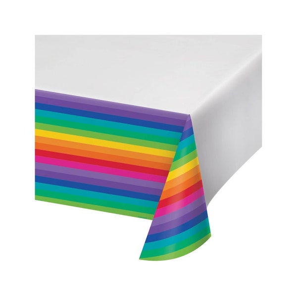 Rainbow Tablecloth Etsy