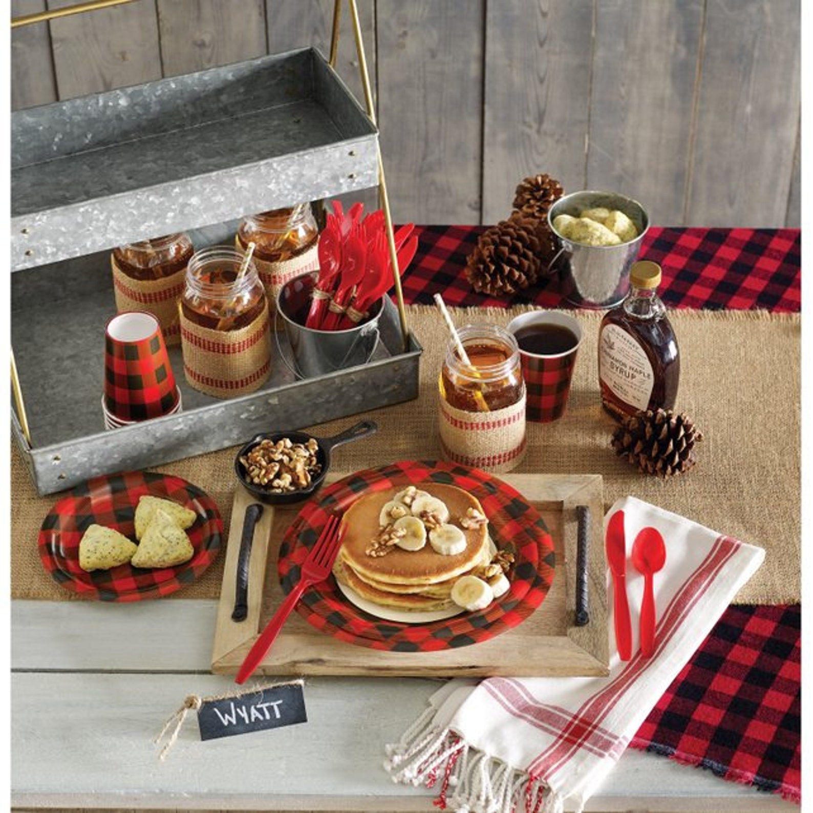 Buffalo Plaid Dessert Plates 8ct 7in Paper Plates Etsy