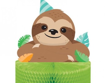 Sloth Honeycomb Centerpiece –  Birthday Party Table Decoration