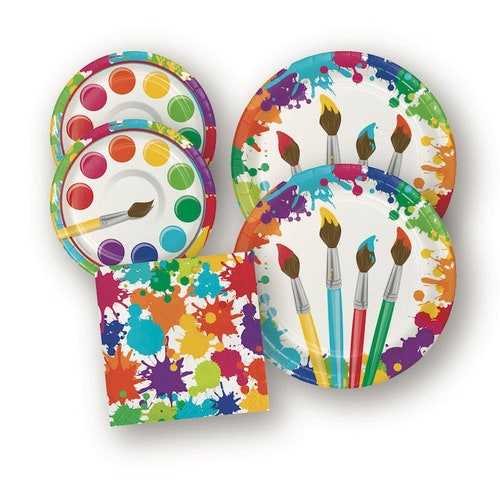 Art Party Splatter Cups Paint Party Supplies Art Birthday Etsy