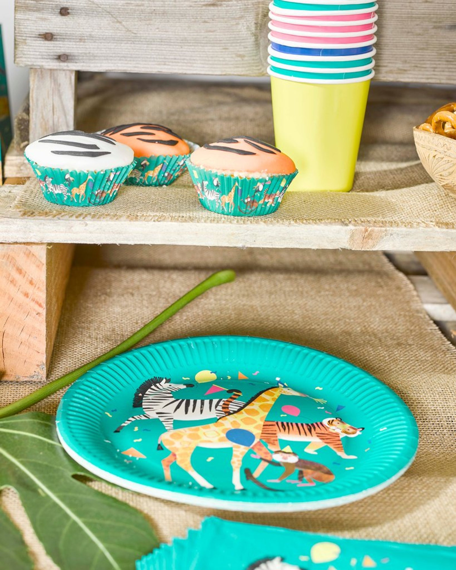 Safari Jungle Zoo Animal Party Plates Green Etsy