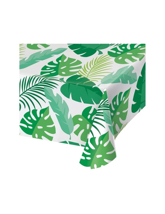Palm Leaf Party Tablecloth Tropical Party Hawaiian Luau | Etsy
