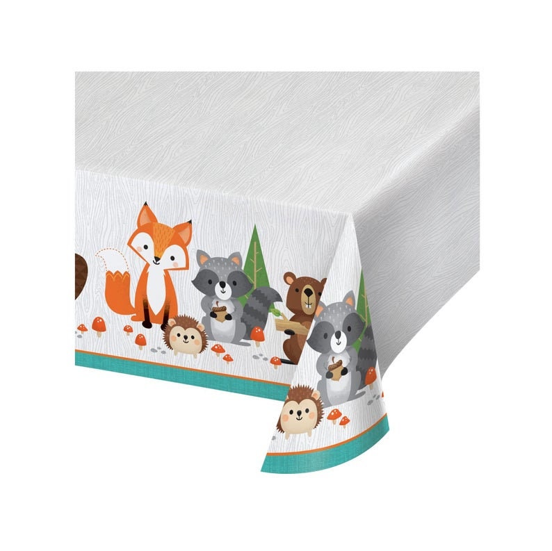 Woodland Tablecloth Woodland Party Decorations Birthday Decorations Baby Shower Woodland Party Decor