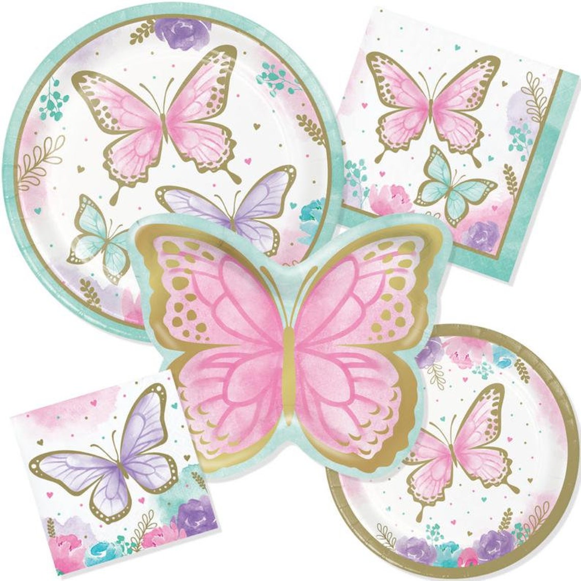 Butterfly Party Plates Small Butterfly Plates Etsy UK