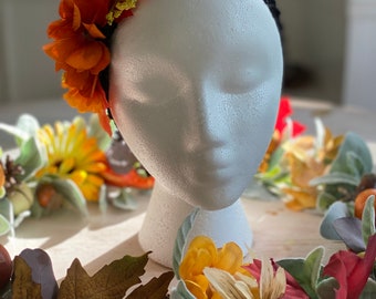 Fall Floral Headband, Autumn Floral Headband, Fall Flower Girl Headband, Fall Festival Headband