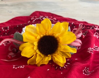 Fall Sunflower Headband, Floral Headband, Autumn Headband, Country Headband, Fall Festival Headband