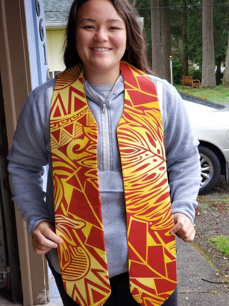 Handmade Polynesian graduation stole